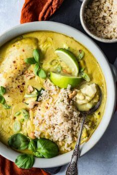 Green Curry Tilapia with Basil and Turmeric - Collection Of The Best Delicious Tilapia Recipes