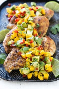 Grilled Chicken with Mango Avocado Salsa - Delicious Dishes Made From Mango