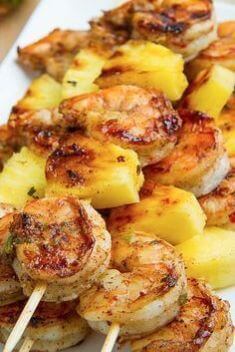 Grilled Jerk Shrimp and Pineapple Skewers - Best Easy And Delicious Kabob Recipes That You Should Not Miss