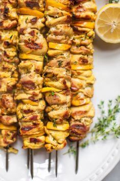 Grilled Lemon Chicken Kebabs - Best Easy And Delicious Kabob Recipes That You Should Not Miss