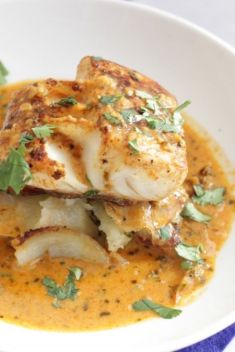 Halibut with Thai Red Sauce - Crazy Good Fish Recipes