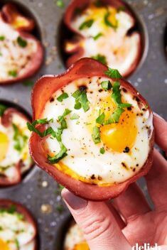 Ham Cheese Egg Cups - 30 Easy And Delicious Egg Recipes
