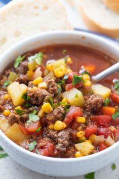 Hamburger Soup 1 - 30 Easy And Delicious Vegetable Soup Recipes