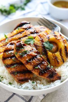 Hawaiian Chicken with Coconut Rice 1 - Collection of Best Delicious Rice Recipes