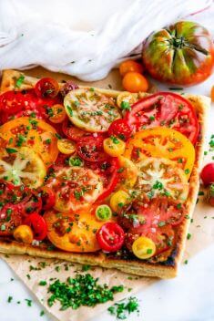 Heirloom Tomato Goat Cheese Tart - Quick and Delicious Tomato Recipes