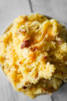 Instant Pot Cheesy Bacon Mashed Potatoes - Collection of The Best Delicious Mashed Potato Recipes