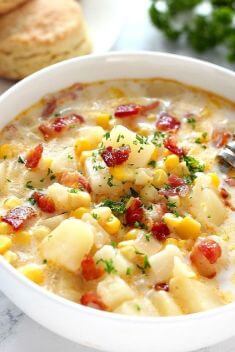 Instant Pot Corn Chowder with Bacon - Collection Of 30 Bacon Recipe That You Can Vary Your Meal