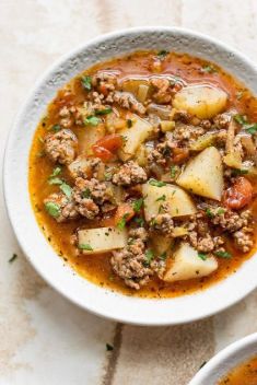 Instant Pot Hamburger Soup - Ground Beef Recipes To Vary Your Meal