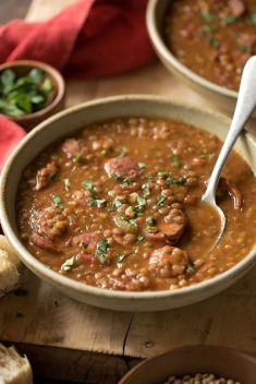 Instant Pot Smoked Sausage and Lentil Soup - Amazing Sausage Soups That You Will Blow Your Mind