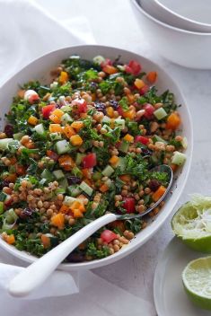 Israeli Couscous and Kale Salad - 30 Easy And Delicious Vegan Salad Recipes