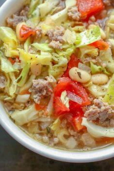 Italian White Bean Cabbage and Sausage Soup - Quick And Delicious Cabbage Recipes