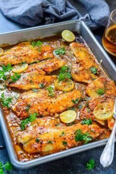 Lemon Garlic Baked Tilapia - Collection Of The Best Delicious Tilapia Recipes