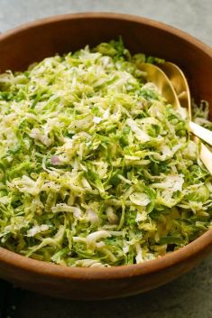 Lemony Brussels Sprout Slaw - Best Easy And Delicious Coleslaw Recipes That You Will Get Hooked