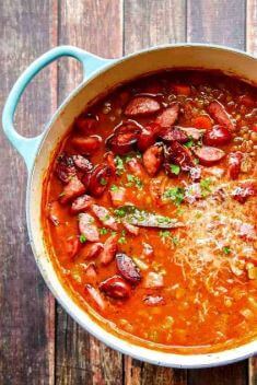 Lentil Soup with Parmesan Smoked Sausage - Amazing Sausage Soups That You Will Blow Your Mind