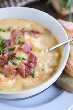Loaded Cheesy Cauliflower Soup - 30 Easy And Delicious Vegetable Soup Recipes