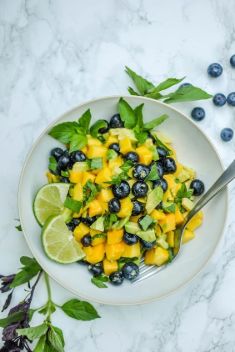 Mango Avocado Salad with Blueberries - Delicious Dishes Made From Mango