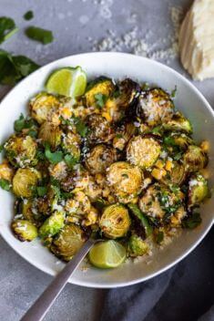 Mexican Street Corn Brussels Sprouts - 30 Best Easy And Delicious Brussels Sprouts Recipes For Your Meals