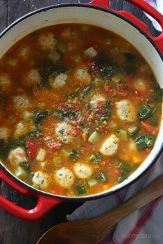 Mini Turkey Meatball Vegetable Soup - 30 Easy And Delicious Vegetable Soup Recipes