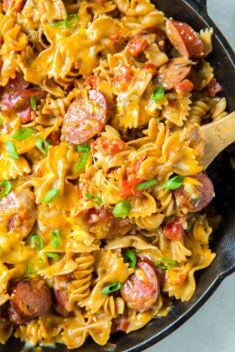 One Pan Cheesy Sausage Pasta - 30 Best Delicious Sausage Recipe That You Will Fall In Love