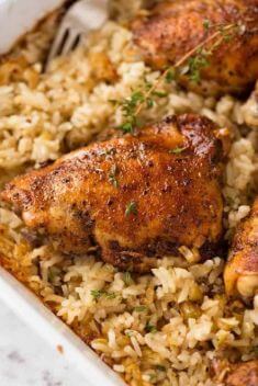 Oven Baked Chicken and Rice - 30 Best Easy And Delicious Baked Recipes