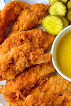 Oven Fried Chicken with Creamy Honey Mustard - Best Easy And Delicious Fried-Chicken Recipes