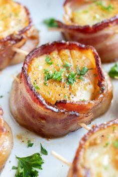 Pan Seared Bacon Wrapped Scallops - Best Scallop Dishes Recipes You Should Try