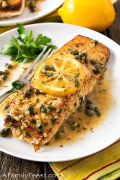 Pan Seared Halibut with Lemon Caper Sauce - Crazy Good Fish Recipes