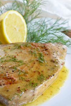 Pan Seared Tuna Steak with Lemon Dill Sauce - 30 Of The Best Tuna Recipes That You Should Save On Hand