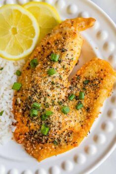 Parmesan Crusted Lemon Pepper Tilapia - Collection Of The Best Delicious Tilapia Recipes