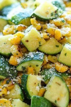 Parmesan Zucchini and Corn - 30 Best Zucchini Recipes That You Will Fall In Love