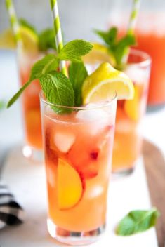 Peach Strawberry Lemonade - Marvelous Summer Drink Recipes