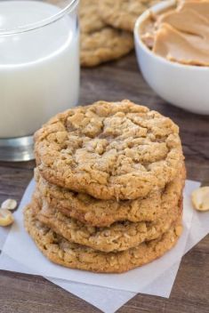Peanut Butter Oatmeal Cookies - Homemade Butter Cookies Recipes