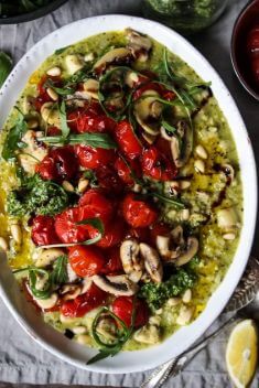 Pesto Risotto With Mushrooms Roast Tomatoes - Quick and Delicious Tomato Recipes