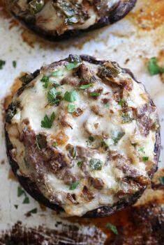 Philly Cheesesteak Stuffed Portobello Mushrooms - Collection Of 30 Best Delicious Stuffed Mushroom Recipes