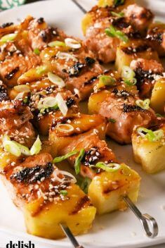 Pineapple Salmon Skewers - Crazy Good Fish Recipes