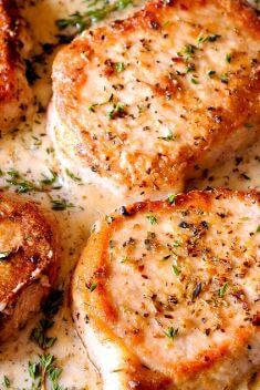 Pork Chops in Creamy White Wine Sauce - Baked Pork: Easy And Delicious Dishes For Your Meal