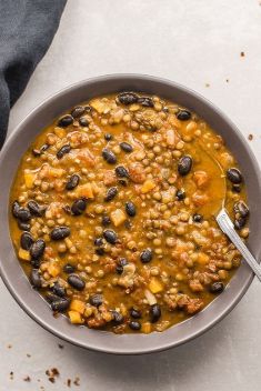 Protein Black Bean and Lentil Soup - Easy And Healthy Black Bean Recipes