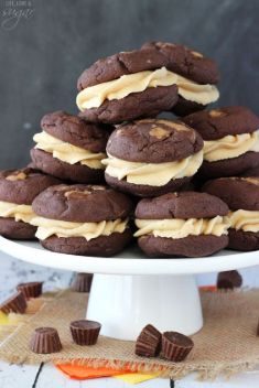 Reeses Peanut Butter Chocolate Cookie Sandwiches - Homemade Butter Cookies Recipes