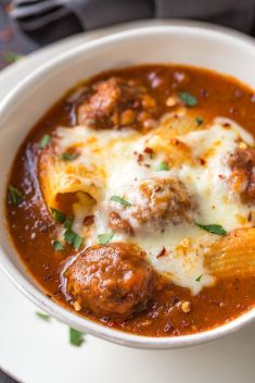 Rigatoni Meatball Soup - 30 Easy And Delicious Vegetable Soup Recipes