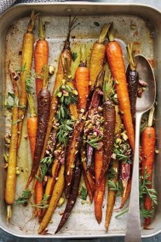 Roasted Carrots with Fennel Pistachios and Honey Vinaigrette - Roasted Carrot: Easy And Delicious Side Dishes