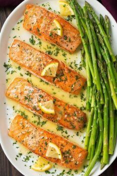 Salmon with Garlic Lemon Butter Sauce - Top-Rated Salmon Recipes For Your Dinner