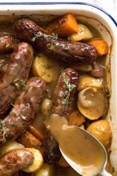 Sausage Bake with Potatoes and Gravy - 30 Best Easy And Delicious Baked Recipes