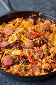 Sausage Pepper and Rice Skillet - 30 Best Delicious Sausage Recipe That You Will Fall In Love