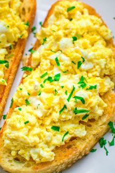Scrambled Egg Toast - 30 Easy And Delicious Egg Recipes