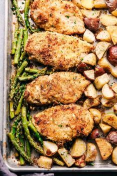 Sheet Pan Crispy Parmesan Garlic Chicken - 30 Best Easy And Delicious Baked Recipes