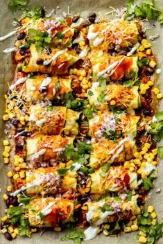 Sheet Pan Zucchini Chicken Enchiladas - 30 Best Zucchini Recipes That You Will Fall In Love