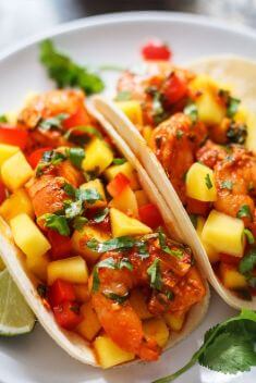 Shrimp Tacos with Mango Salsa - Delicious Dishes Made From Mango