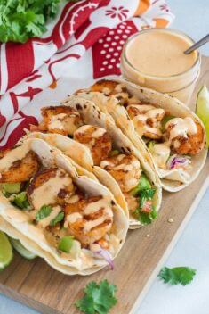 Shrimp Tacos with Pineapple Chipotle Sauce - Best Easy And Delicious Taco Recipes For Your Meal