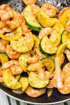 Shrimp Zucchini Squash Skillet - 30 Best Zucchini Recipes That You Will Fall In Love