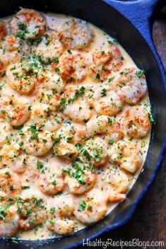Shrimp in Cream Sauce - 30 Of The Best Healthy Recipes
